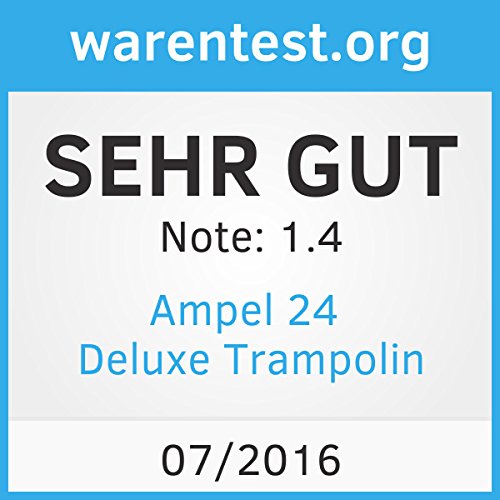 Ampel 24 Trampolin Ø 490 cm blau oder grün | Gartentrampolin Komplettset mit verstärktem Sicherheitsnetz | belastbar bis 180 kg | 2 Ausführungen | Extra Schutz - 3