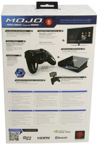 Mad Catz M.O.J.O, Android, Microconsola de juegos y multimedia, Android, color negro