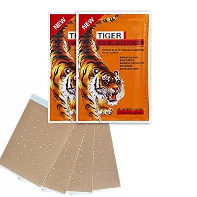 A&M FITNESS Baume Du Tigre Patch (Tiger Balm), A&M Fitness, Lot de 8 Patchs Anti Douleur Récupération Véritable Reméde Chinois, Idéal Pour Douleurs au Cou, Nuque, Epaules, Articulations, Courbatures...