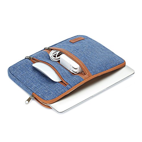 DOMISO 11 Zoll Einfachen Stil Laptoptaschen Business Laptop Notebook Hülle Sleeve Laptoptasche Sleeve Hülle Schutztasche für 11.6″ MacBook Air / 12.3″ Microsoft Surface Pro 4, Blau - 4