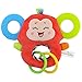 Produktbild Baby Kleinkindspielzeug Stoffspielzeug Beißring Hand Rasseln Süße Tiere Klingel ab 2 Monate Geschenk,Affe