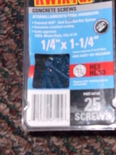(46125) 1/4 x 1- 1/4" PFH 25pk Concrete Screws Concrete Screws