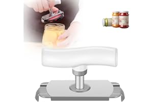 TOPBASHGO Effortless Ouvre-bocal à vis pour l'arthrite - Pour la famille, les pique-niques, les affaires - Blanc