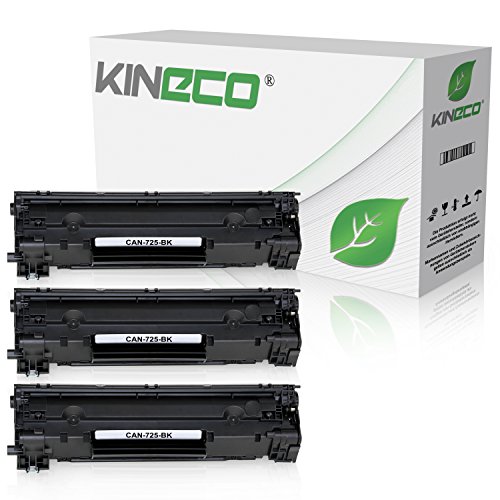 3 Toner kompatibel zu Canon 725 für Canon I-sensy LBP-6000, LBP-6020, LBP-6030, MF-3010 - 3484B002 - Schwarz je 2.100 Seiten