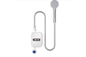 BlissfulAbode Electric Water Heater,Instant Hot Water Heater 3000W Electric Portable Tankless Shower Boiler Safe and Efficient(UK)