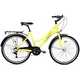 Bisan Smile 28 Jant Şehir Bisikleti 44 Cm Unisex &Ccedil;elik Kadro V-Fren Shimano 7 Vites - Sarı