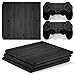 Produktbild Morbuy PS4 Pro Skin Design Folie Aufkleber Sticker schützende Haut Schale für Sony Playstation 4 Pro Konsole und 2 Dualshock Controller (Wood Black)