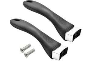 WANLIAN Manico di ricambio in bachelite a prova di scottature, manico lungo, con vite, per pentole da cucina tipo A, taglia unica, confezione da 2