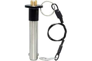 AUZHU- PLA - Métrico- Pasadores de fijación de acero inoxidable Pasadores de bloqueo de bolas Clavijas de posicionamiento de resortes Chinchetas de liberación rápida Perno Tamaño: M 5 mm - L 25 mm