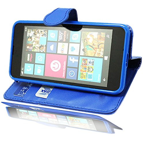 Huawei P10 Lite Custodia - Mobile Stuff Lussuosa PU Cover Custodia Protettiva Portafoglio da Mano per Huawei P10 Lite 2017 Smartphone + Free Stylus Pen (Plain Blue Book)