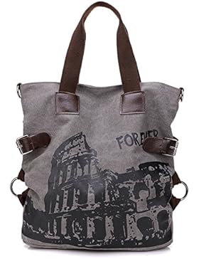 [Gesponsert]Damen Multifunktionen Canvas Handtasche Schultertasche Retro Stil große Kapazität für Party, Reise, Alltag, Arbeit