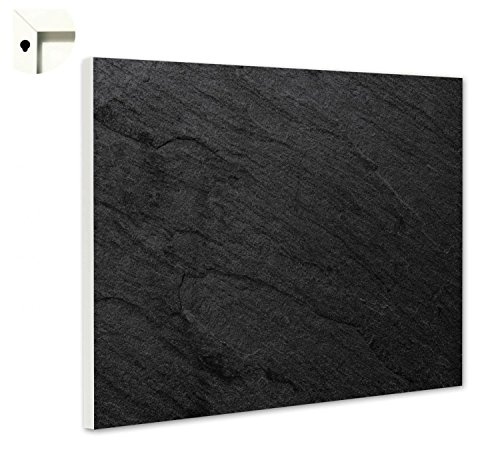 Magnettafel Pinnwand mit Motiv Muster Schiefer schwarz Größe 100 x 80 cm