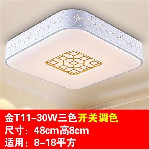 The living room light minimalist home atmosphere energy master bedroom light romantic wedding room led ceiling lamps, Kim T11 Tri-color dimmer 30W 48cm