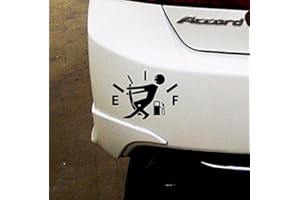 KUNFINE Etiqueta engomada del Estilo del Coche Etiqueta engomada DIY del Coche de la decoración del Coche Pegatina Coche Combustible insuficiente Negro