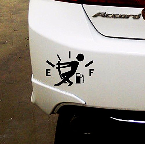 Coche estilo adhesivo el tanque está vacía coche vinilo adhesivo decoración película coche diy adhesivo tuning partes