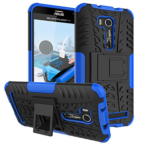 Per Asus Zenfone Go TV ZB551KL Smartphone Cover,OFUÂ® Telefono stent guscio di silicone morbido resistenza goccia,Per Asus Zenfone Go TV ZB551KL coperchio di protezione profilo del pneumatico 360 gradi armatura resistenza alla caduta(blu)