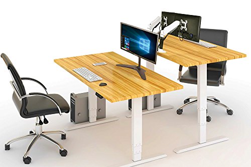 Allcam ACEDF02DW Electric Dual-motor Desk Frame / Sit-stand Workstation in White