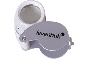 Składana Przenośna Metalowa Lupa Levenhuk Zeno Gem M5 z Oświetleniem LED, w Eleganckim Futerale