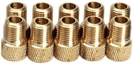 NaiseCore Converter Presta to Schrader Bicycle Bike Valve Adaptor Tube Pump Tool 10 Pcs