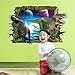 3D Dinosaurs World Jurassic Park Living Room Bedroom Removable Home Decoration Decal Decor Wall Sticker Cartoon Boys Teens Kids Children Room Wall Decor