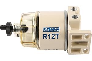 Sarini Fuel Filter R12T Boat Marine Rotation Fuel Filter Water Separator for Speedboat Engine Fuel System Boat Marine Fuel Filtration Solution