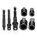 Produktbild JTENG 3 tlg Sechskant Stecknussadapter Stecknuss Adapter Steckschlüssel Schraubenschlüssel 1/4", /1/2", /3/8" + Stecknuss Adapter 4-tlg 1/4 auf 3/8 - 3/8 auf 1/4 Zoll - 3/8 auf 1/2 - 1/2 auf 3/8