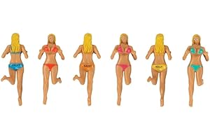 TRENDAFFE Bosom Buddies Glasmarkierer im 6er Set - Strandgirls Glasmarker Glasmarkierung