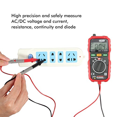 Pocket Digital Multimeter, Dr.Meter MS8232 Mini Auto Reichweite Multi Tester, AC / DC Spannung, Strom, Widerstand Tester mit Hintergrundbeleuchtung LCD - 4