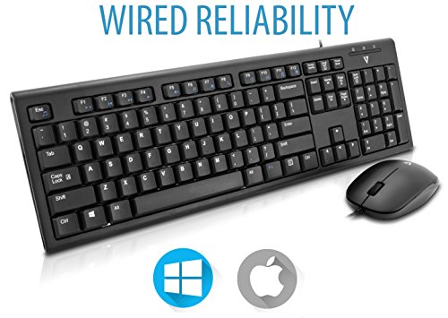 V7 CKU100IT Combo Tastatur und Maus (Italienisch, IT, Italian, USB, Media-Hot-Keys) schwarz - 2