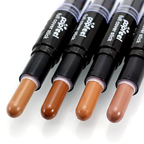 Gazechimp 4 Stück/Set Dual Head Concealer Stick Highlight Abdeck Cover Pen Concealer Pen Foundation Makeup Contour Stick / Kontur Stifte - 5