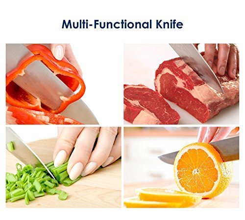 Aicok Kochmesser, High Carbon Edelstahl Messer Asiatischer Art, Scharfes Küchenmesser Mit Premiumklinge - 5