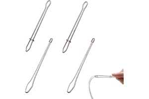 XKSOCT 4 Stück Einfädler-Zangen - Stabile Stahlnadeln Zum Einfädeln Elastischer Kordeln Und Bänder - Praktisches Gewindewerkzeug Für Haushalt, Handwerk Und DIY-Projekte