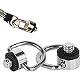 Stainless Steel D Ring Screw Hinged holder Camera Fixing Screw 1/4"-20 Thread for Tripod DSLR Cameras for Quick Release Wrist Strap Sling 2 Pack