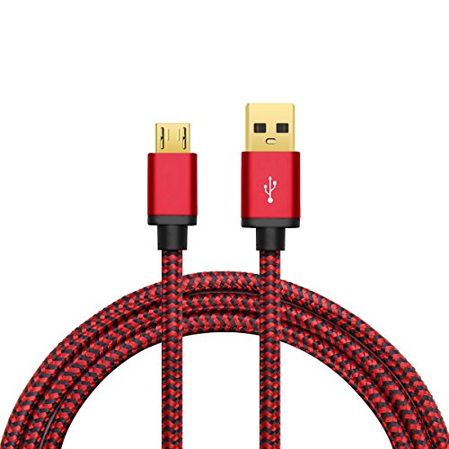Micro USB Kabel Nylon, BeneStellar (2 Pack 0,9m & 1,8m) High Speed USB 2.0 A Male auf Micro B Synchronisations und Ladekabel für Android, Samsung, Huawei, HTC, Sony, Nexus, Xiaomi und mehr (Rot & Rot 0,9m & 1,8m) - 3