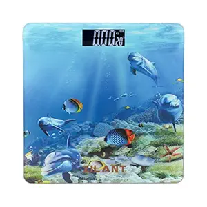 Zilant 6 mm Automatic Personal Digital Weighing Scale Machine With Large LCD Display and 4 Sensor Technology For Accurate Weight Measurement (Multicolor- Fish)