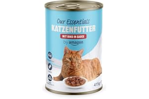 by Amazon Katzen Nassfutter Häppchen mit Rind in Sauce, 415g, 1er-Pack