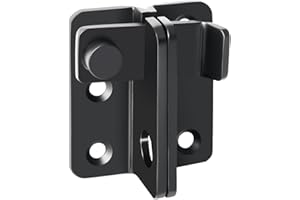 SAYAYO Verrou Porte Exterieur Loquet Porte Interieure, Verrou Portail Coulissante Serrure Volet à Bascule Boulon pour Fenêtre, Placard et Jardin, Noir Mat en Acier Inoxydable, Moyen, EMS3005-B