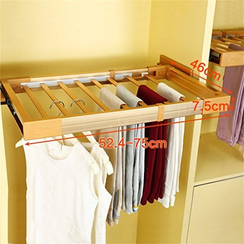 LXSnail Pants Rack Adjustable Wardrobe Inside The Cabinet Can Push And Pull Cloakroom Hanger Trousers Rack Coat racks ( Color : #1 )