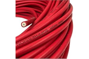 ACC Parts HT Ignition Lead Cable 8mm – 1 Metre Red Silicone – Superior Spark Suppression & Carbon Core – Universal Fit for Classic & Modern Cars, Motorbike