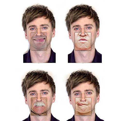 Face Mats Bierdeckel mit 40 lustigen Motiven – Gesichter Untersetzer Glasuntersetzer lustig Glas Untersetzer im 20er Set - 2