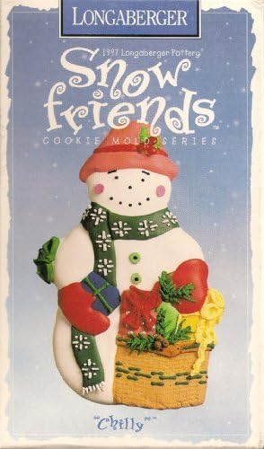 LongabergerPottery Snow Friends Cookie Mold Series Chilly Snowman 1997 by Longaberger