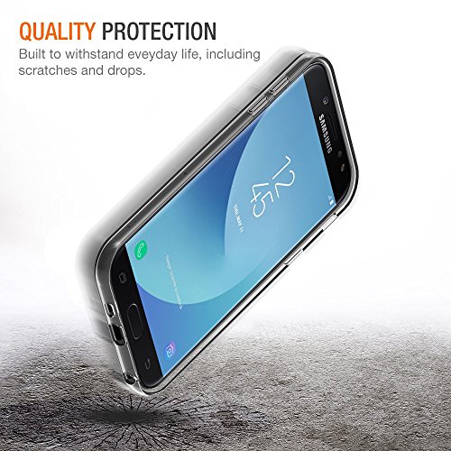 iVoler Funda Samsung Galaxy J7 2017  Slim Fit Samsung Galaxy J7 2017 Funda Carcasa Case Bumper con Absorci  n de Impactos y Anti-Ara  azos Espalda Case Cover para Samsung Galaxy J7 2017 -Transparente