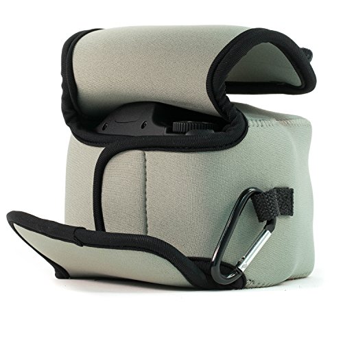 MegaGear Mat  riau L  ger  Neoprene Sac Photo Housse   tui Sacoche pour Canon PowerShot SX540 HS  SX530 HS  Canon PowerShot SX420 is  SX410 is  Gris 