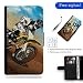 Produktbild Phone Case Shop // Schutzhülle Leder Geldbörse Handyhülle Slot-Abdeckung Hülle für Apple iPhone 4 iPhone 4S iPhone4 iPhone4S // Motorsport Motorradfahrer nach unten Sand