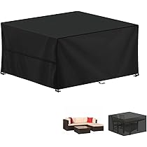 Coprisedia Da Giardino Impilabile KANOSON - Impermeabile, Antivento, UV - Tessuto Oxford 210D (120x65x65x80 Cm)