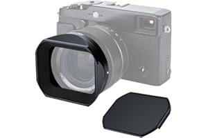 JJC Noir Pare-Soleil pour Fujifilm Fujinon XF 23mm F1.4 R, XF 56mm F1.2 R et XF 56mm F1.2 R APD avec Toboggan Motif Casquette – Remplace Fujifilm LH-XF23