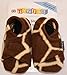 TOZIES Baby Toddler Soft Indoor Play Shoes / Slippers NON SLIP Designed to Stay on (18-36 months) GIRAFFE