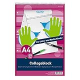 cuaderno para zurdos torre Para zurdos y diestros Stylex 43875 Colegio A4 bloque, 80 hojas, alineado por la izquierda y la mano derecha