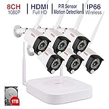 überwachungskamera funk außen (2)【PIR & Benutzerdefinierte Erkennungsbereich】: Eingebauter PIR-Sensor eliminiert die Fehlalarm bis zu 90%! Jede menschliche Bewegung wird erfasst, und währenddessen Fehlalarm aus Bäumen oder Leuchtung wird weglassen. Mit dem Bewegungssensor überwacht das System Ihren Außenbereich gezielt und zuverlässig. Sie erhalten sofortige App-Push/E-Mail-Alarm, wenn eine Bewegung erkannt wird.