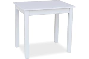 ‎METDREW Metdrew Esstisch aus Holz | 90x60 | holztisch | für 2 Personen | klein Tisch | Skandinavischer Stil | aus Kiefernholz | küchentisch | Tischplatte: Weiß